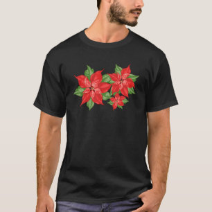 Poinsettia Festive Plant Composition T-Shirt