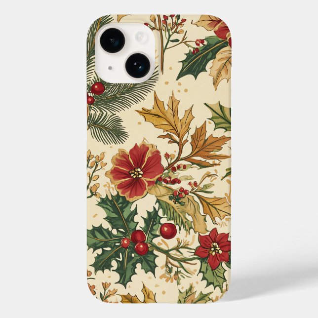 Poinsettia Floral Christmas Pattern (13) Case-Mate iPhone Case (Back)