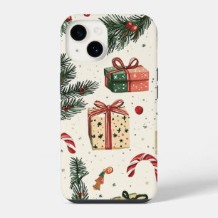 Poinsettia Floral Christmas Pattern (1) iPhone 14 Case