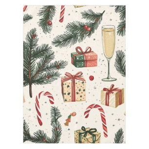 Poinsettia Floral Christmas Pattern (1) Tablecloth
