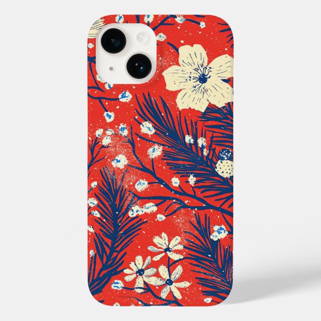 Poinsettia Floral Christmas Pattern (20) Case-Mate iPhone Case (Back)