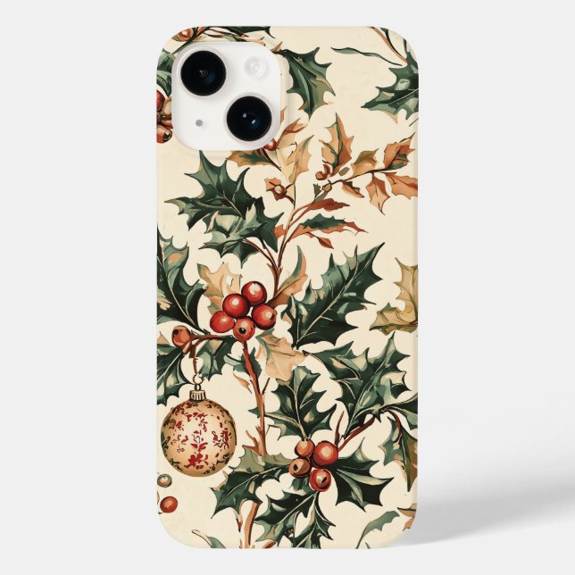Poinsettia Floral Christmas Pattern (3) Case-Mate iPhone Case (Back)