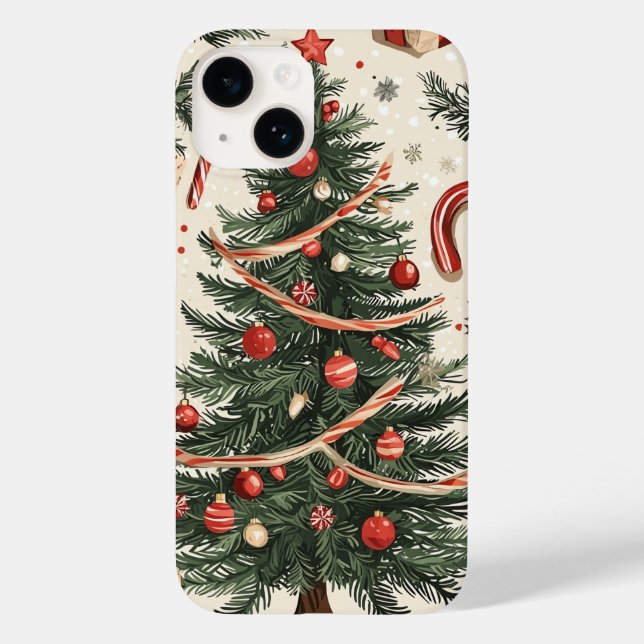 Poinsettia Floral Christmas Pattern (4) Case-Mate iPhone Case (Back)
