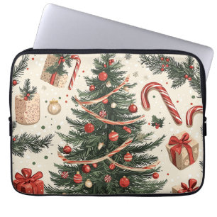 Poinsettia Floral Christmas Pattern (4) Laptop Sleeve