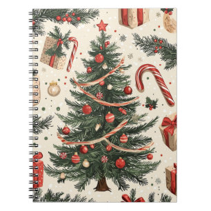 Poinsettia Floral Christmas Pattern (4) Notebook