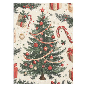 Poinsettia Floral Christmas Pattern (4) Tablecloth