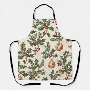 Poinsettia Floral Christmas Pattern (6) Apron