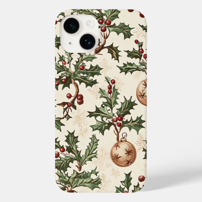 Poinsettia Floral Christmas Pattern (6) Case-Mate iPhone Case (Back)