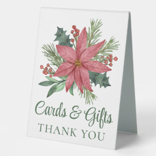 Poinsettia Floral Christmas Wedding Cards Gifts