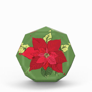 Poinsettia Flower Photo Block