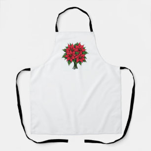 Poinsettia flowers Aprons