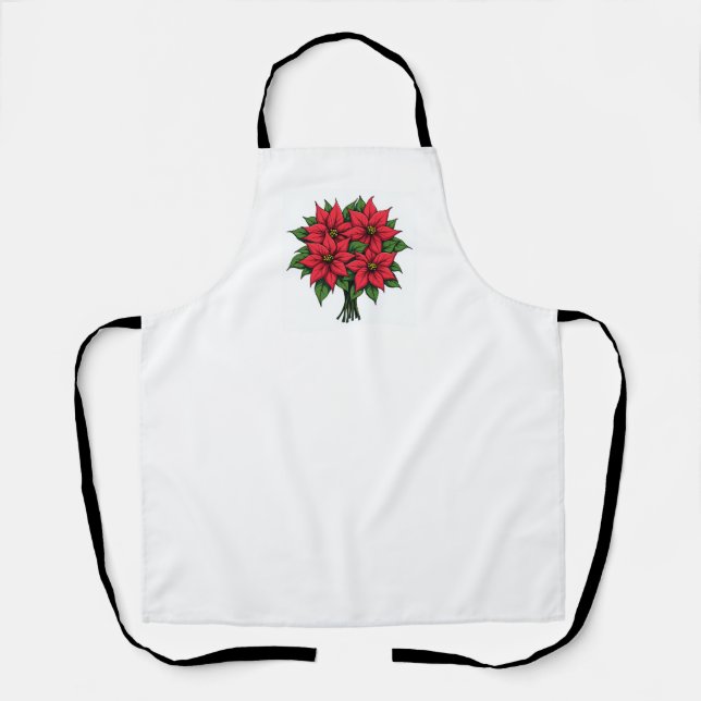 Poinsettia flowers Aprons (Front)