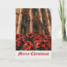 Poinsettia Flowers Mediaeval Merry Christmas