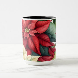 Poinsettia Flowers Mug