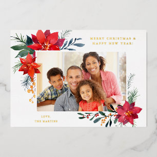 Poinsettia Frame H Photo Holiday 