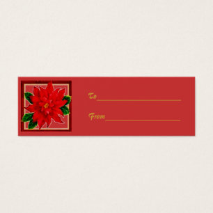 Poinsettia Gift Tag