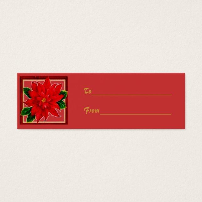 Poinsettia Gift Tag (Front)