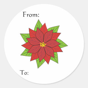 Poinsettia Gift Tag