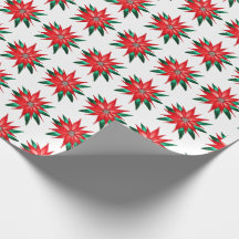 Poinsettia Gift Wrapping Paper