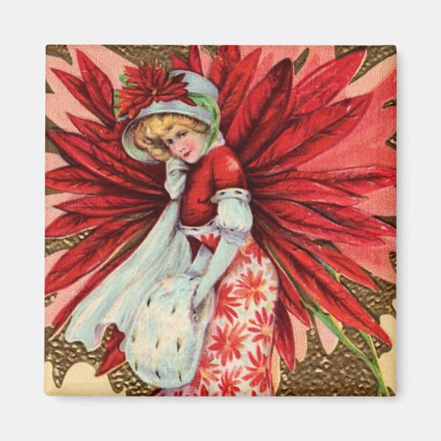Poinsettia Girl - Magnet (Front)