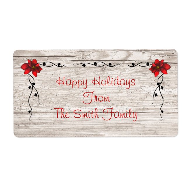 Poinsettia Label (Front)