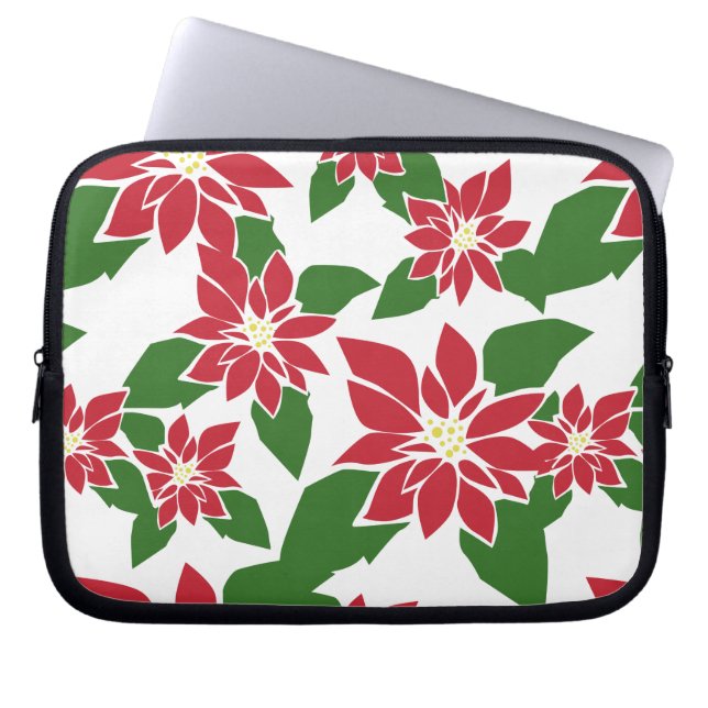 Poinsettia Laptop Sleeve (Front)