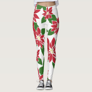 Poinsettia Leggings
