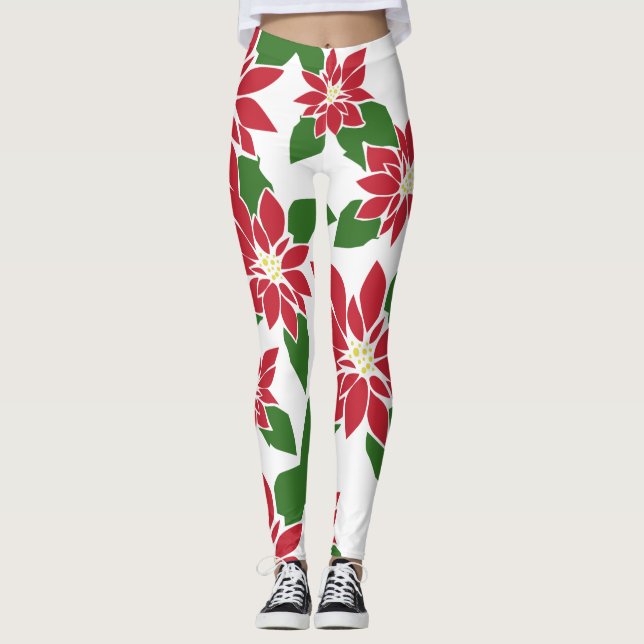 Poinsettia Leggings (Front)