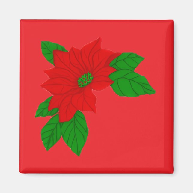 Poinsettia  magnet (Front)