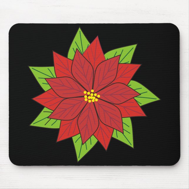 Poinsettia Mouse Mat (Front)