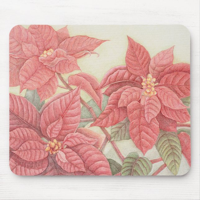 Poinsettia Mouse Mat (Front)