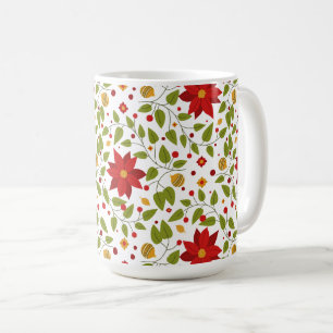 Poinsettia Paradise Coffee mug light