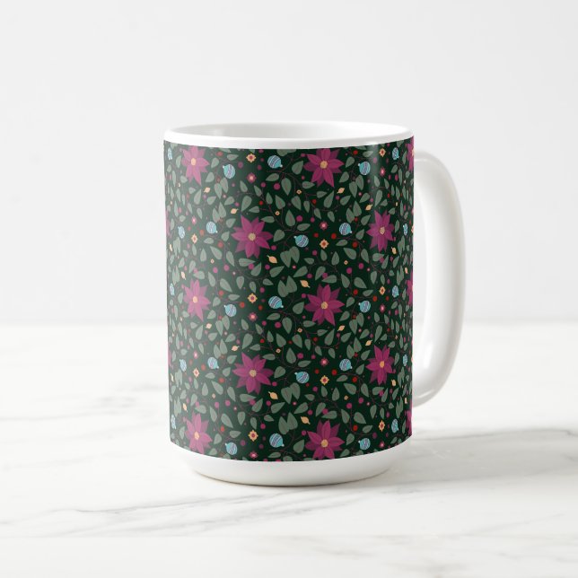 Poinsettia Paradise Mug (Front Right)