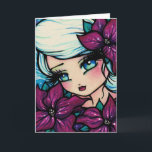 Poinsettia Pixie Winter Christmas Fantasy Art Card<br><div class="desc">This greeting card was designed and created featuring the original,  hand-painted Fantasy Art of Hannah Lynn. To learn more about the artist,  go to hannanhlynnart.com.</div>