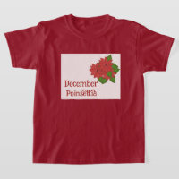 Poinsettia Plant Watercolor December Birthday Kids