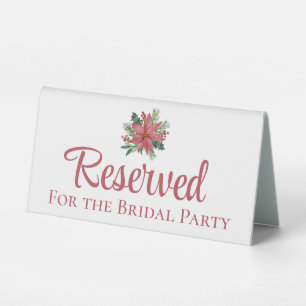 Poinsettia Red Christmas Wedding Floral Reserved