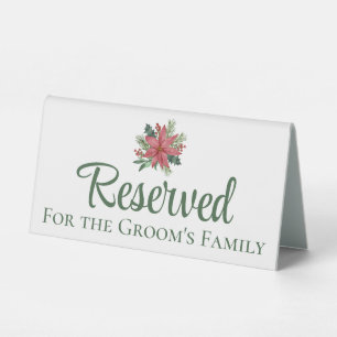 Poinsettia Red Christmas Wedding Floral Reserved
