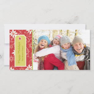 poinsettia     Red Holiday Photo Cards