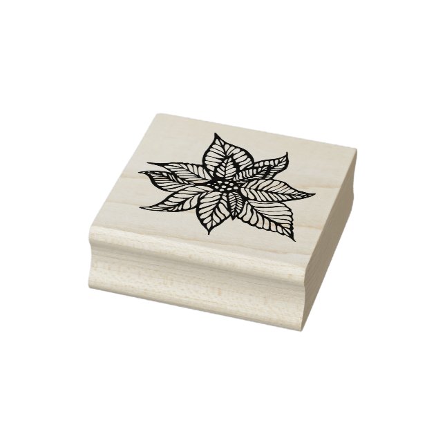 Poinsettia  rubber stamp (Stamp)