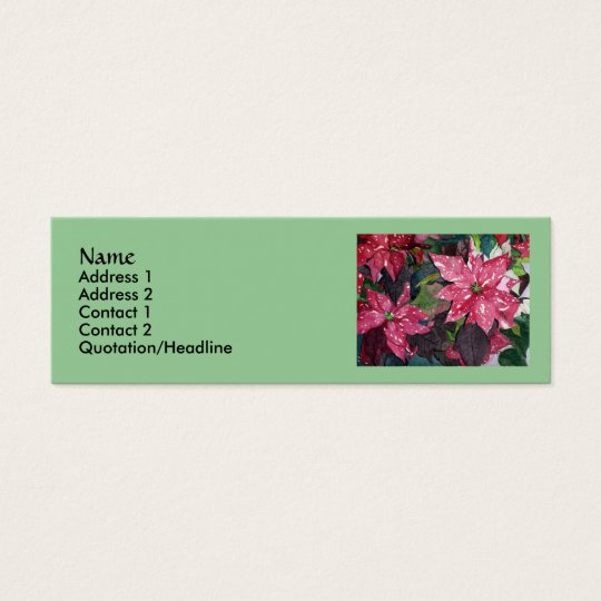 Poinsettia Slim Business Cards