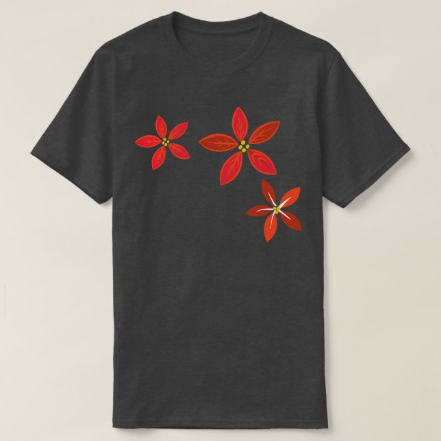 Poinsettia Splash T-Shirt (Design Front)