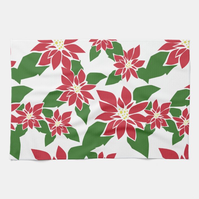 Poinsettia Tea Towel (Horizontal)