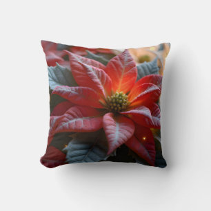 Poinsettia Throw Pillow