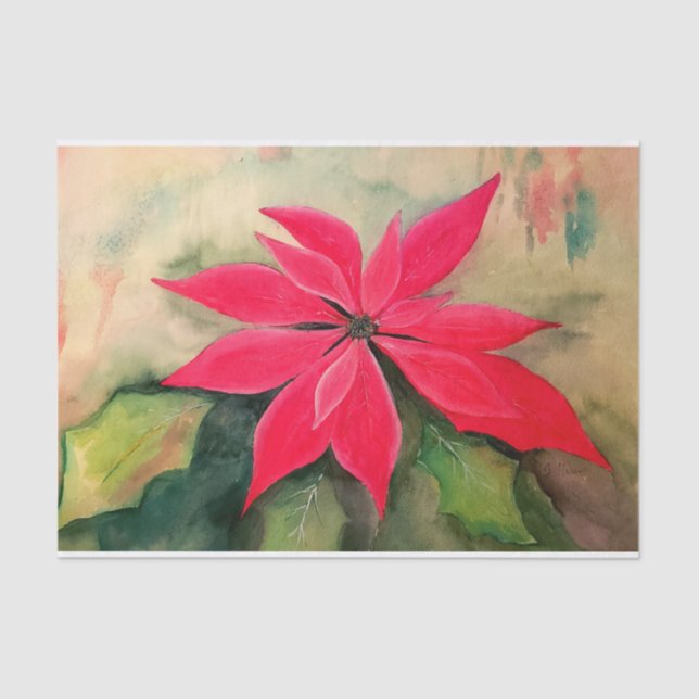 Poinsettia Tissue Paper (Front)