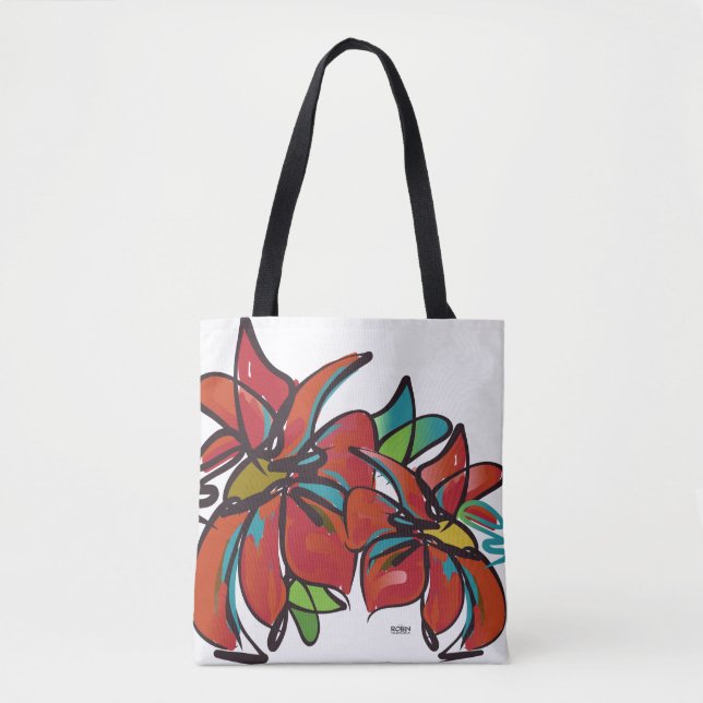 Poinsettia Tote Bag (Front)