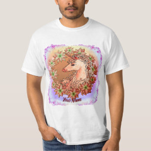 Poinsettia Unicorn  T-Shirt