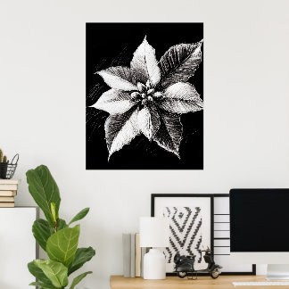 Poinsettia wall art