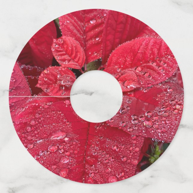 Poinsettia Wine Tags No: 2 (Front)