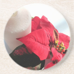 Poinsettia with Candle Coaster