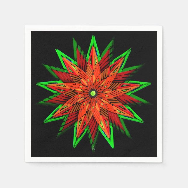 Poinsettia WOW Napkin (Front)